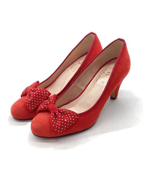 Shinzone（シンゾーン）Shinzone (シンゾーン) スウェードパンプス レッド サイズ:23の古着・服飾アイテム
