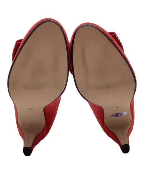 Shinzone（シンゾーン）Shinzone (シンゾーン) スウェードパンプス レッド サイズ:23の古着・服飾アイテム