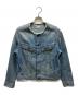 LEE（リー）の古着「ノーカラーデニムジャケット」｜インディゴ