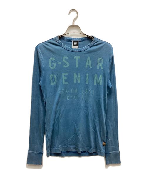 G-STAR RAW（ジースターロゥ）G-STAR RAW (ジースターロゥ) 長袖カットソー ブルー サイズ:L 未使用品の古着・服飾アイテム