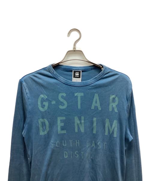 G-STAR RAW（ジースターロゥ）G-STAR RAW (ジースターロゥ) 長袖カットソー ブルー サイズ:L 未使用品の古着・服飾アイテム