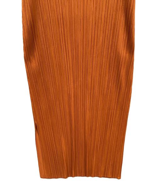 PLEATS PLEASE（プリーツプリーズ）PLEATS PLEASE (プリーツプリーズ) ノースリーブワンピース オレンジ サイズ:3 未使用品の古着・服飾アイテム