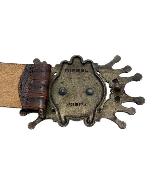 DIESEL（ディーゼル）DIESEL (ディーゼル) レザーベルト ブラウンの古着・服飾アイテム