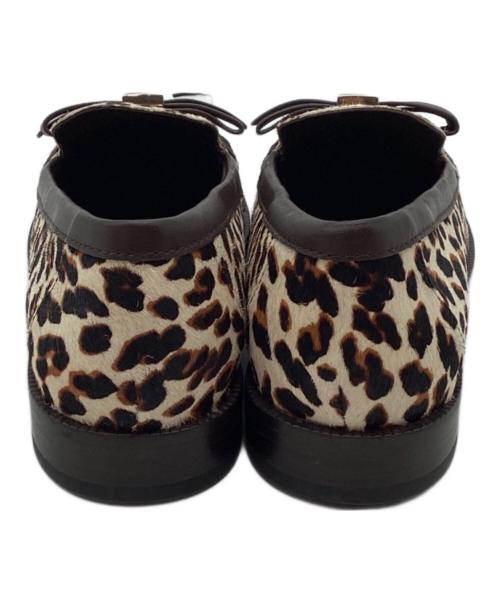 Kate Spade（ケイトスペード）Kate Spade (ケイトスペード) DECO BOW HC LOAFER ブラウン×ベージュ サイズ:6の古着・服飾アイテム