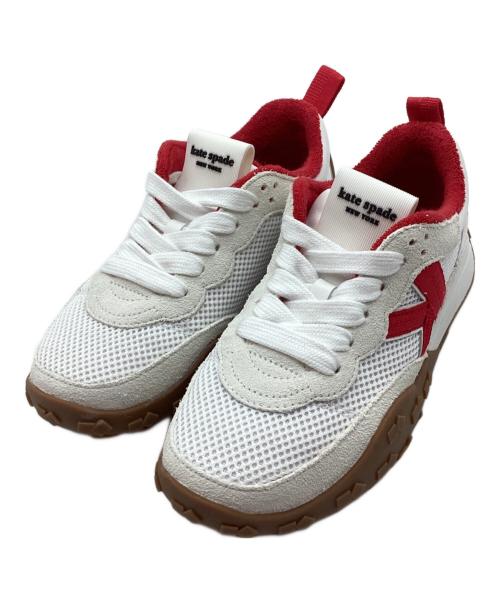 Kate Spade（ケイトスペード）Kate Spade (ケイトスペード) スニーカー ホワイト×レッド サイズ:23の古着・服飾アイテム