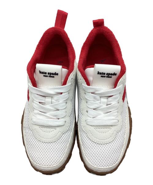 Kate Spade（ケイトスペード）Kate Spade (ケイトスペード) スニーカー ホワイト×レッド サイズ:23の古着・服飾アイテム