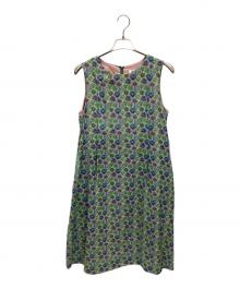 Jocomomola（ホコモモラ）の古着「ノースリーブワンピース」｜グリーン