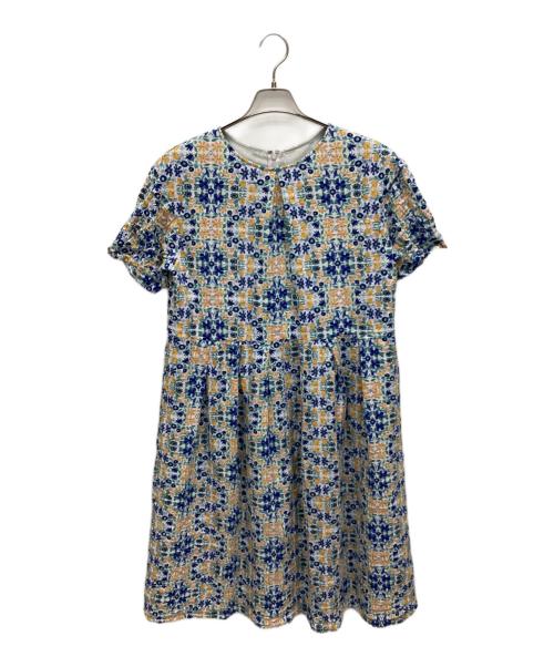 Jocomomola（ホコモモラ）Jocomomola (ホコモモラ) 半袖ワンピース ブルー×イエロー サイズ:L 未使用品の古着・服飾アイテム