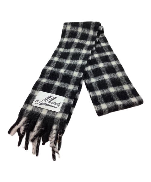 MARNI（マルニ）MARNI (マルニ) マフラー ホワイト×ブラック 未使用品の古着・服飾アイテム