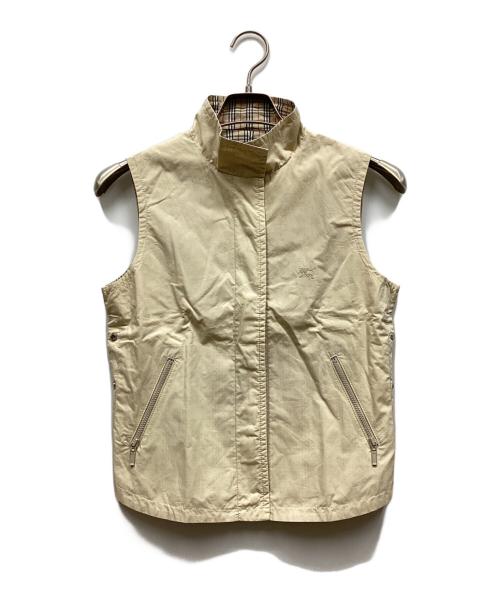 BURBERRY BLUE LABEL（バーバリー ブルー レーベル）BURBERRY BLUE LABEL (バーバリーロンドンブルーレーベル) ノースリーブジャケット ベージュ サイズ:38の古着・服飾アイテム