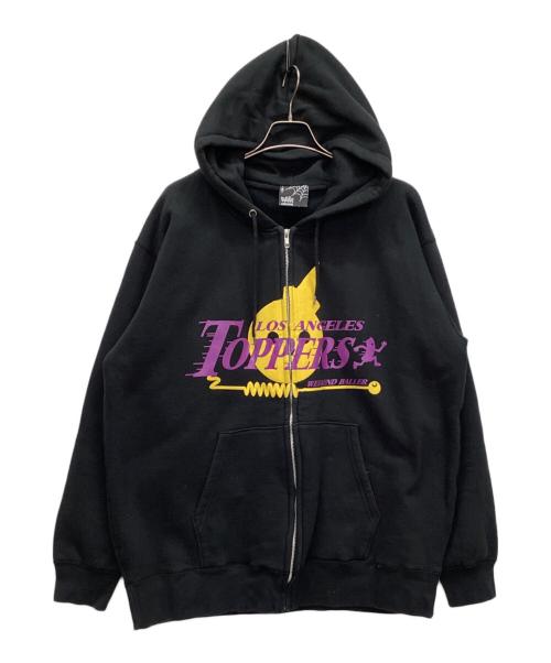 toppers（トッパーズ）toppers (トッパーズ) ジップパーカー ブラック×イエロー×パープル サイズ:XXLの古着・服飾アイテム