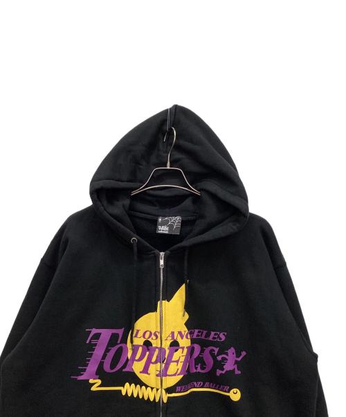 toppers（トッパーズ）toppers (トッパーズ) ジップパーカー ブラック×イエロー×パープル サイズ:XXLの古着・服飾アイテム