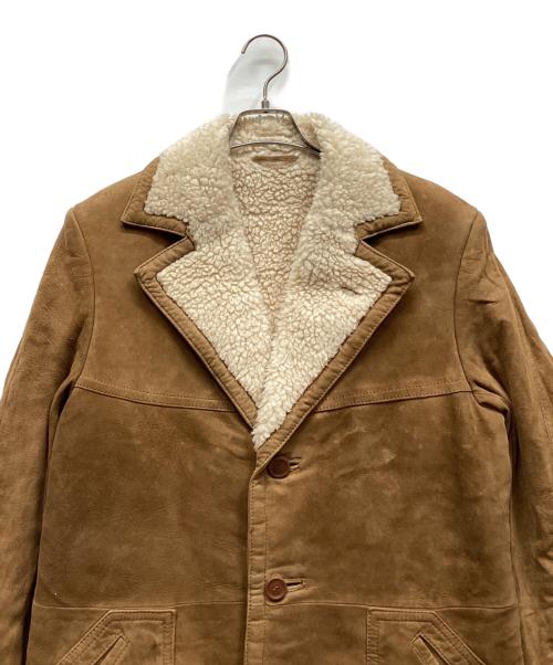 hants（-）hants (-) レザーコート ブラウンの古着・服飾アイテム