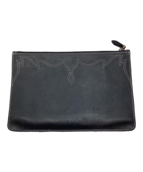 POLO RALPH LAUREN（ポロ・ラルフローレン）POLO RALPH LAUREN (ポロ・ラルフローレン) クラッチバッグ ブラック×グレーの古着・服飾アイテム