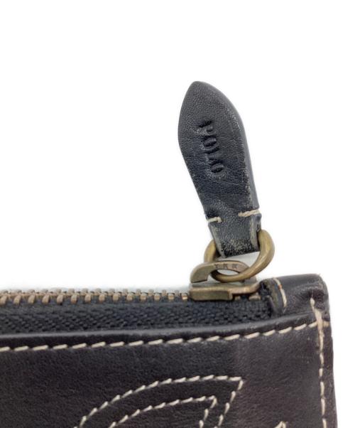 POLO RALPH LAUREN（ポロ・ラルフローレン）POLO RALPH LAUREN (ポロ・ラルフローレン) クラッチバッグ ブラック×グレーの古着・服飾アイテム