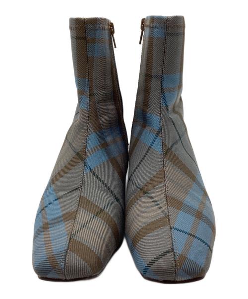 Le Talon（ル タロン）Le Talon (ル タロン) ショートブーツ グレー×ブルー サイズ:Mの古着・服飾アイテム