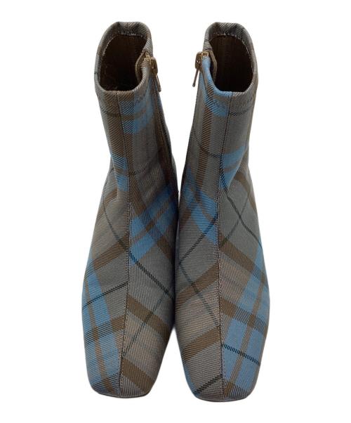 Le Talon（ル タロン）Le Talon (ル タロン) ショートブーツ グレー×ブルー サイズ:Mの古着・服飾アイテム