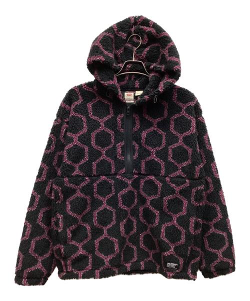 LEVI'S（リーバイス）LEVI'S (リーバイス) ボアパーカー ブラック×パープル サイズ:Sの古着・服飾アイテム
