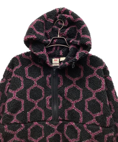 LEVI'S（リーバイス）LEVI'S (リーバイス) ボアパーカー ブラック×パープル サイズ:Sの古着・服飾アイテム