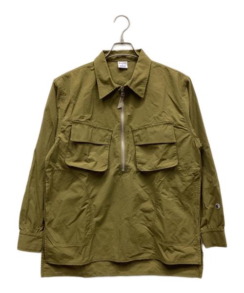 Champion（チャンピオン）Champion (チャンピオン) ハーフジップシャツ オリーブ サイズ:Sの古着・服飾アイテム