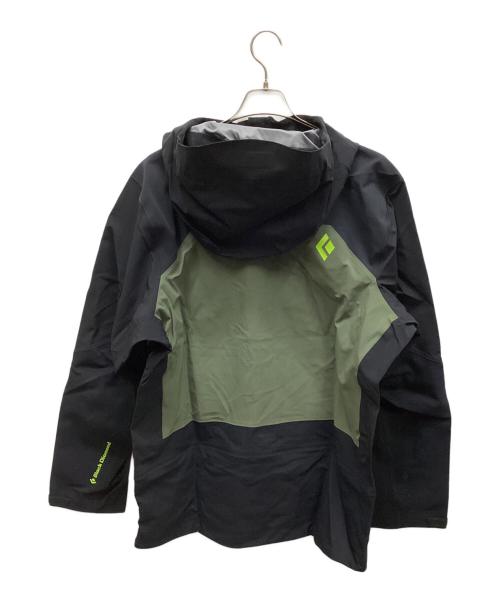 BLACK DIAMOND（ブラックダイヤモンド）BLACK DIAMOND (ブラックダイヤモンド) リーコンストレッチプロシェル ブラック×グリーン サイズ:L 未使用品の古着・服飾アイテム