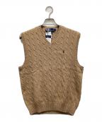 POLO RALPH LAURENポロ・ラルフローレン）の古着「ニットベスト」｜ライトブラウン