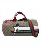 GUCCIグッチ）の古着「プリントGGトップハンドルバッグ」｜ブラウン×レッド
