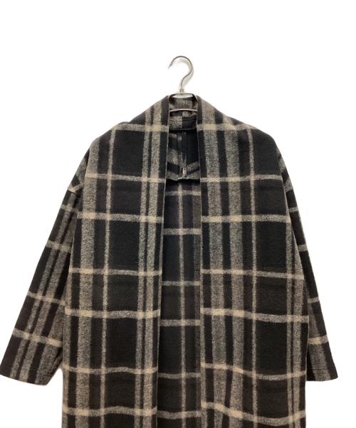 SIMPLICITE（シンプリシテ）SIMPLICITE (シンプリシテ) ガウンコート ブラック×ベージュ サイズ:表記なしの古着・服飾アイテム