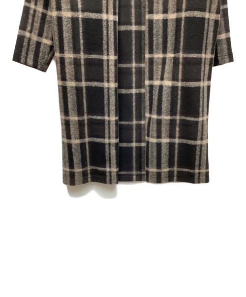 SIMPLICITE（シンプリシテ）SIMPLICITE (シンプリシテ) ガウンコート ブラック×ベージュ サイズ:表記なしの古着・服飾アイテム