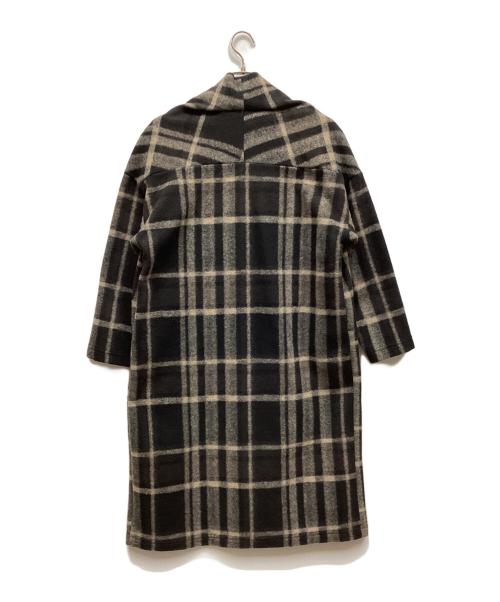 SIMPLICITE（シンプリシテ）SIMPLICITE (シンプリシテ) ガウンコート ブラック×ベージュ サイズ:表記なしの古着・服飾アイテム