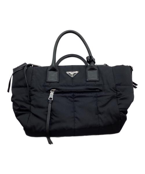 PRADA（プラダ）PRADA (プラダ) ボンバー2WAYバッグ ブラックの古着・服飾アイテム