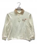 Burberry'sバーバリーズ）の古着「長袖ポロシャツ」｜ホワイト×ベージュ