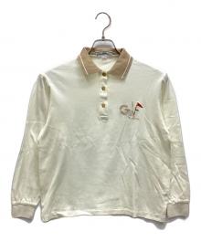 Burberry's（バーバリーズ）の古着「長袖ポロシャツ」｜ホワイト×ベージュ