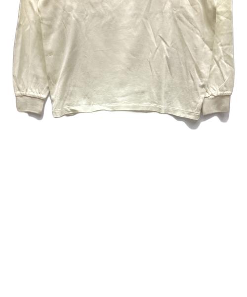 Burberry's（バーバリーズ）Burberry's (バーバリーズ) 長袖ポロシャツ ホワイト×ベージュ サイズ:Mの古着・服飾アイテム