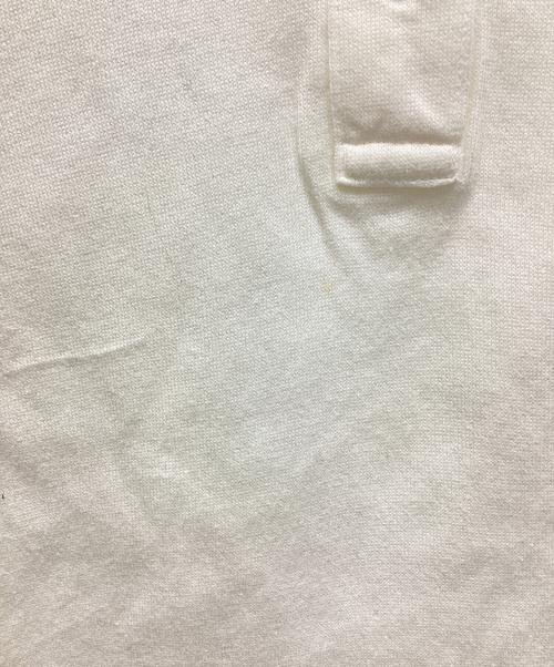 Burberry's（バーバリーズ）Burberry's (バーバリーズ) 長袖ポロシャツ ホワイト×ベージュ サイズ:Mの古着・服飾アイテム