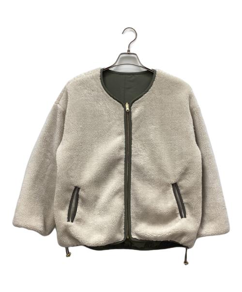 GLOBAL WORK（グローバルワーク）GLOBAL WORK (グローバルワーク) リバーシブルジャケット グリーン×ホワイト サイズ:Mの古着・服飾アイテム
