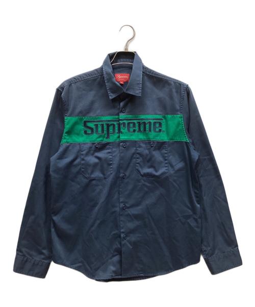 SUPREME（シュプリーム）SUPREME (シュプリーム) ワークシャツ ネイビー サイズ:Mの古着・服飾アイテム