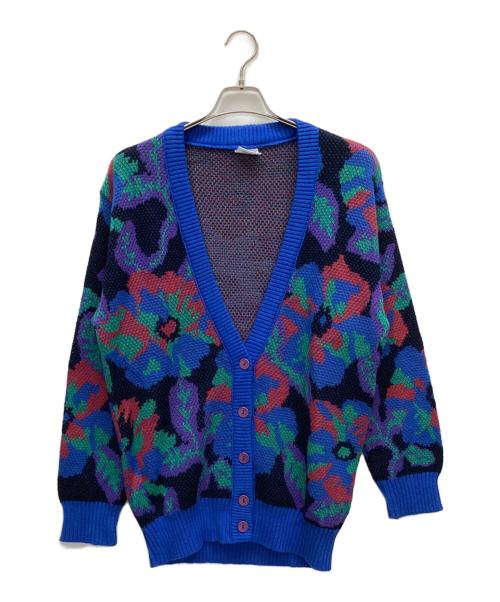 aileen（アイリーン）aileen (アイリーン) ニットカーディガン ブルー サイズ:Lの古着・服飾アイテム