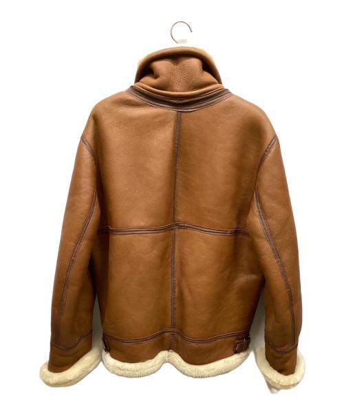 Real Sheepskin（リアルシープスキン）Real Sheepskin (リアルシープスキン) ムートンコート ブラウン サイズ:XLの古着・服飾アイテム