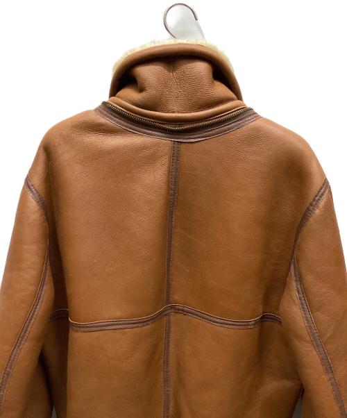 Real Sheepskin（リアルシープスキン）Real Sheepskin (リアルシープスキン) ムートンコート ブラウン サイズ:XLの古着・服飾アイテム