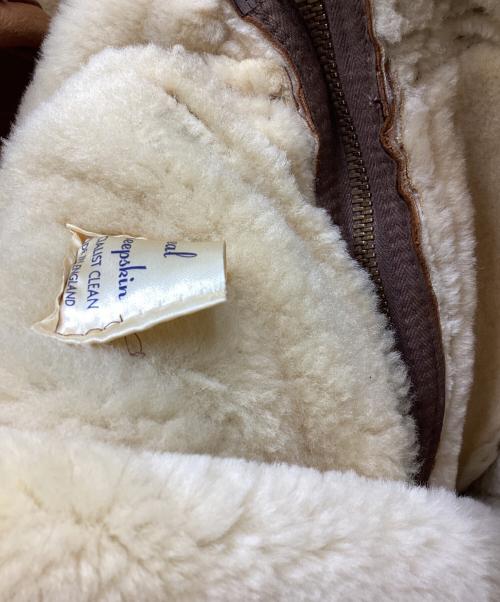 Real Sheepskin（リアルシープスキン）Real Sheepskin (リアルシープスキン) ムートンコート ブラウン サイズ:XLの古着・服飾アイテム