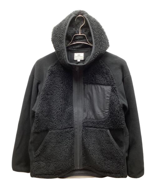 UNIQLO（ユニクロ）UNIQLO (ユニクロ) WHITE MOUNTAINEERING (ホワイトマウンテ二アニング) ボアジャケット ブラック サイズ:XLの古着・服飾アイテム