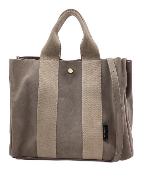 VIOLAd'ORO（ヴィオラドーロ）VIOLAd'ORO (ヴィオラドーロ) 2WAYバッグ グレージュの古着・服飾アイテム