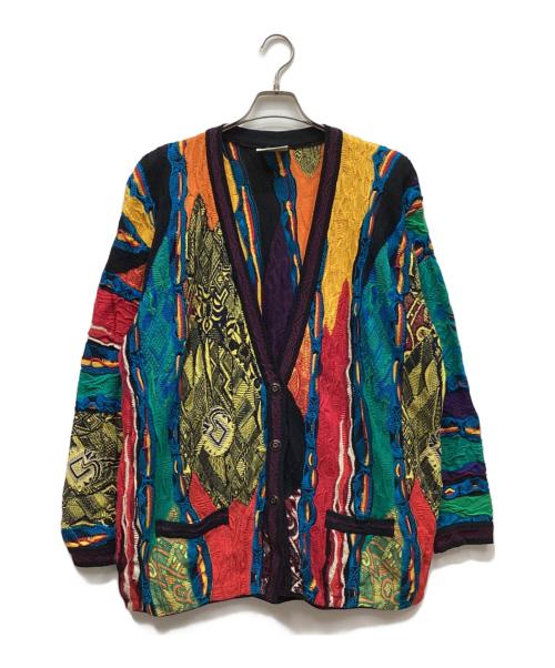 Coogi（クージー）Coogi (クージー) 3Dニットカーディガン マルチカラー サイズ:XLの古着・服飾アイテム