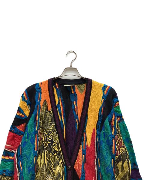 Coogi（クージー）Coogi (クージー) 3Dニットカーディガン マルチカラー サイズ:XLの古着・服飾アイテム