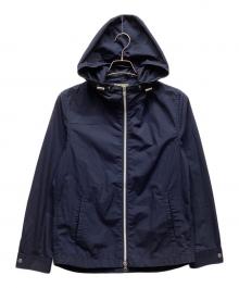 nano・universe（ナノ・ユニバース）の古着「タイプライターフードZIPブルゾン」｜ネイビー