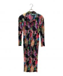 PLEATS PLEASE（プリーツプリーズ）の古着「シャツワンピース」｜マルチカラー