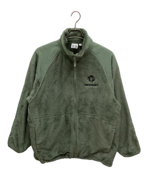 GU（ジーユー）GU (ジーユー) フリースジャケット グリーン サイズ:Lの古着・服飾アイテム