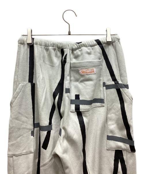 le coq sportif（ルコックスポルティフ）le coq sportif (ルコックスポルティフ) イージーパンツ ホワイト×ブラック サイズ:Mの古着・服飾アイテム