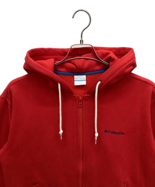 Columbia（コロンビア）Columbia (コロンビア) ジップパーカー レッド サイズ:Mの古着・服飾アイテム